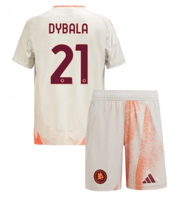 AS Roma Paulo Dybala #21 Segunda Equipación Niños 2024-25 Manga Corta (+ Pantalones cortos)